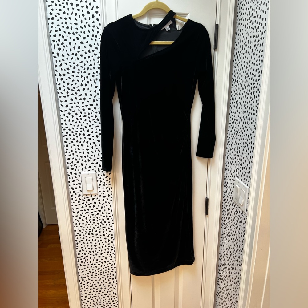 Macey Velvet Cut-Out Midi Dress